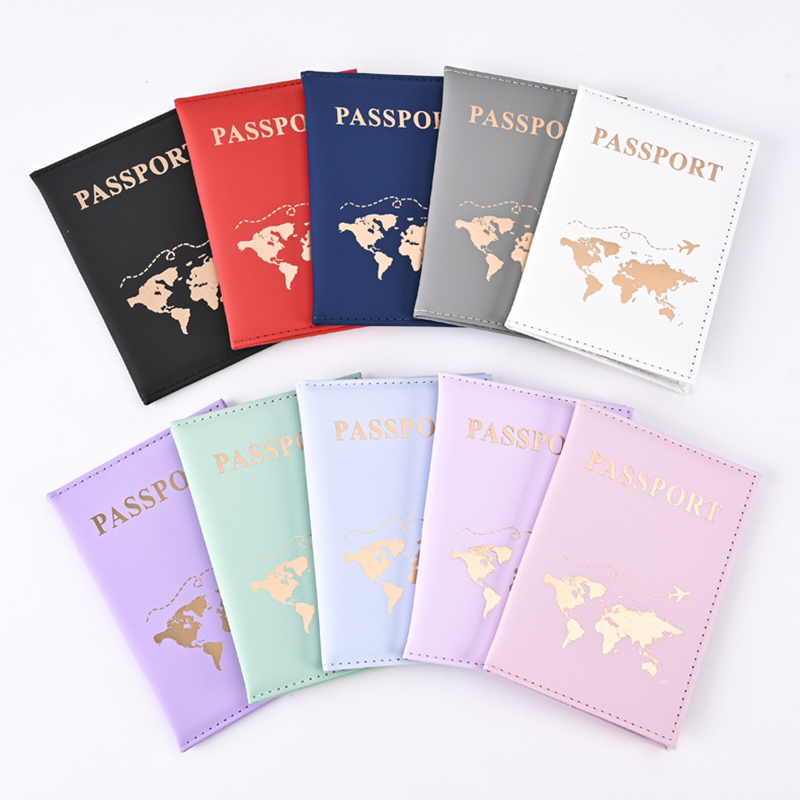 Leather Passport Cover - Sarung pelindung paspor kulit PU, dompet