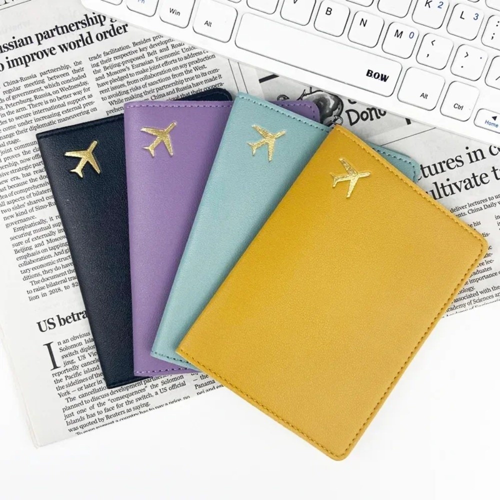 Leather Passport Cover - Tempat Paspor Kulit PU Ringan Tahan