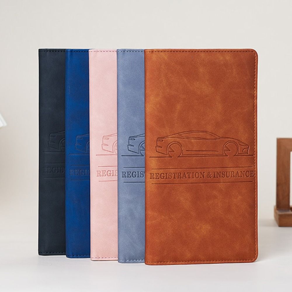 Leather Passport Cover - Dompet Kulit PU Penyimpanan Paspor, Penutup