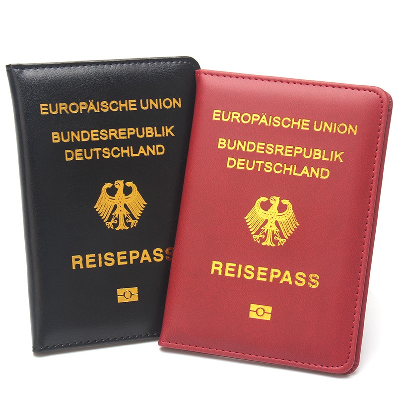 Leather Passport Cover - Sampul Paspor Jerman Wanita Pink Sampul
