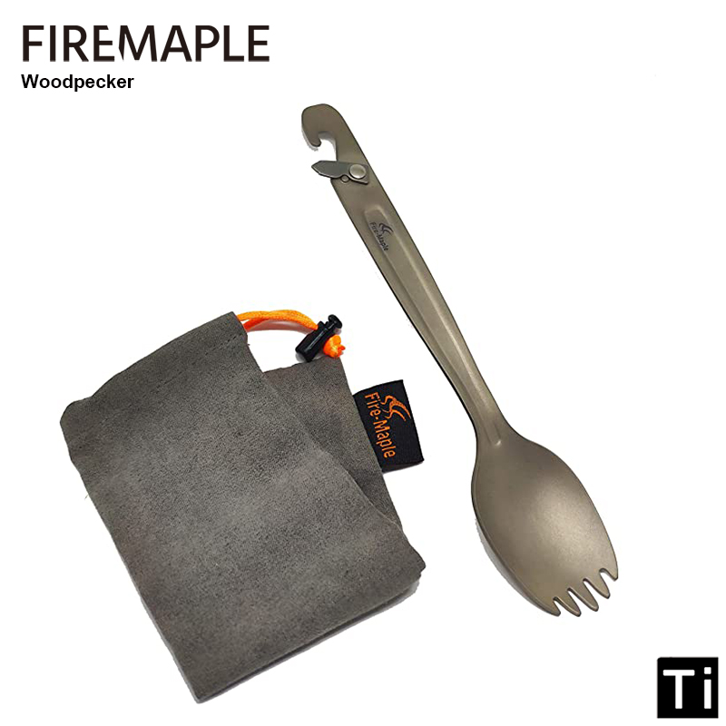 Gold Cutlery Flatware - Fire Maple Titanium Spork dengan Multi