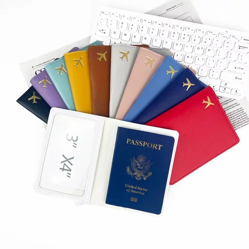 Leather Passport Cover - Tempat Paspor Kulit PU Tahan Air