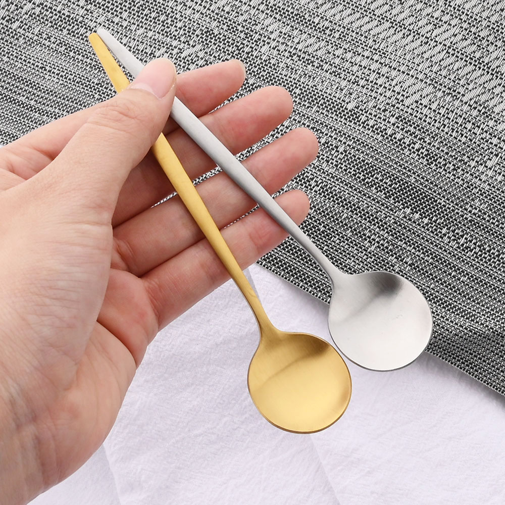 6 buah sendok Mini pengaduk ko - Gold Cutlery Flatware ulasan dan harga