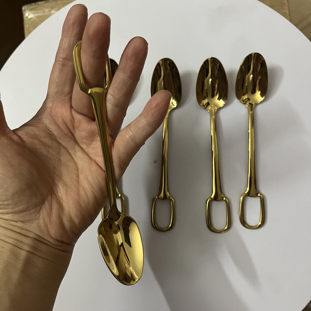 Alat makan Stainless Steel 304 - Gold Cutlery Flatware ulasan dan harga