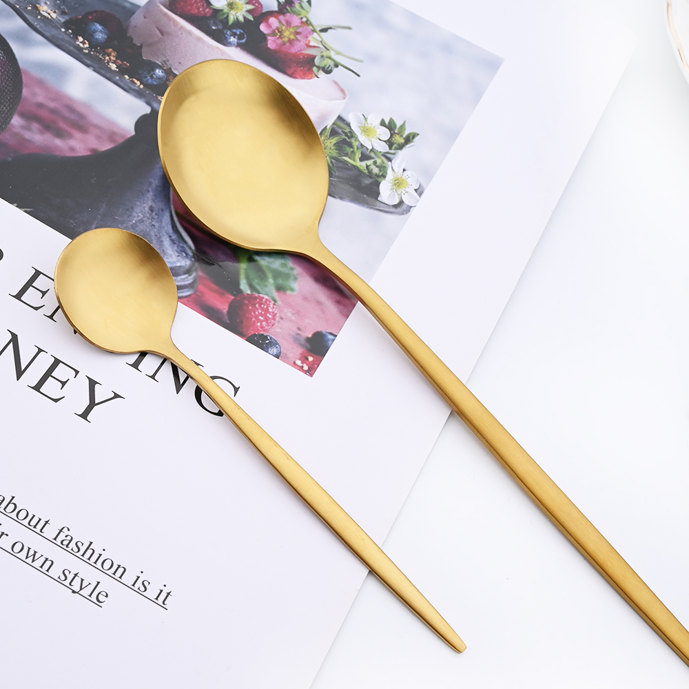 Drmfiy Set peralatan makan kop - Gold Cutlery Flatware ulasan dan harga