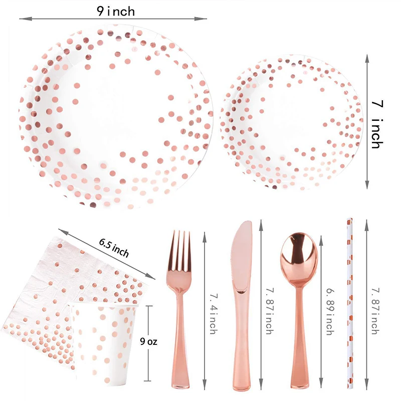 Kit peralatan makan pesta emas - Gold Cutlery Flatware ulasan dan harga