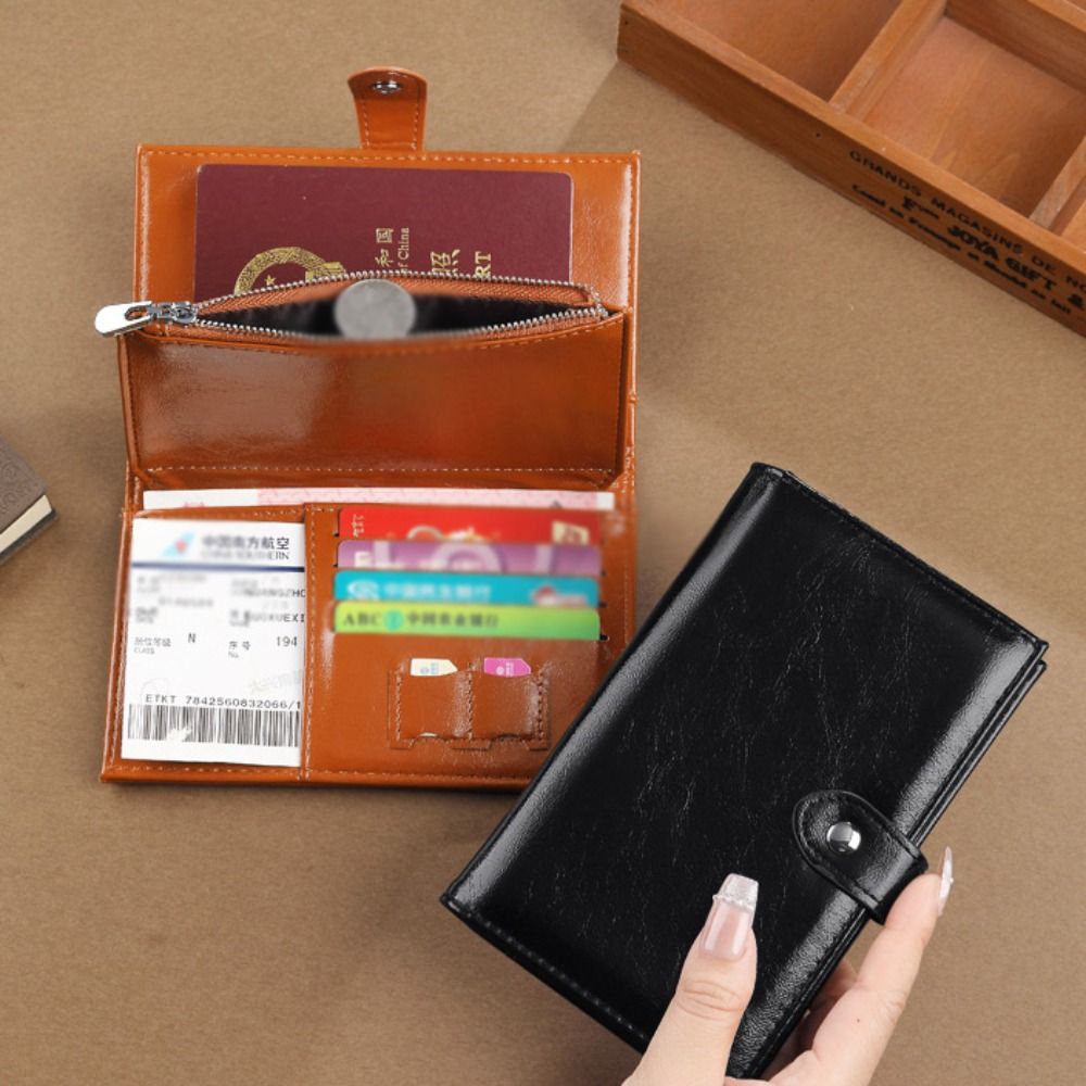 Tempat Kartu Kulit PU Tas Pasp - Leather Passport Cover ulasan dan harga