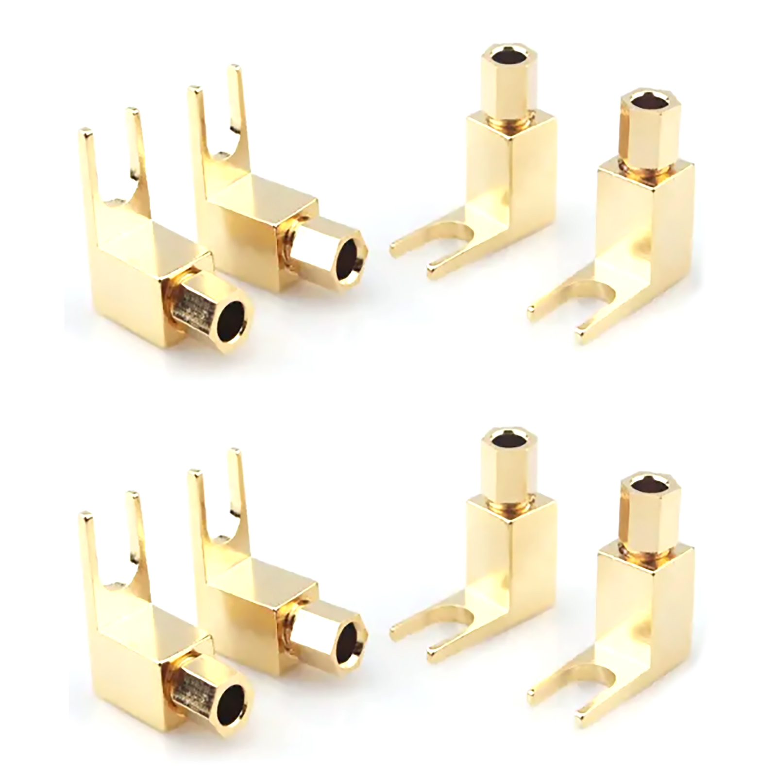 4 Buah Adaptor Steker Pisang B - Gold Cutlery Flatware ulasan dan harga