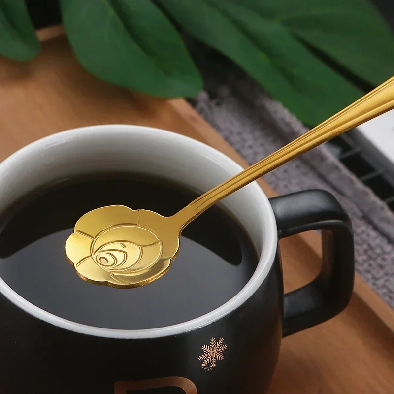 Sendok Kopi Sendok Emas Bunga  - Gold Cutlery Flatware ulasan dan harga